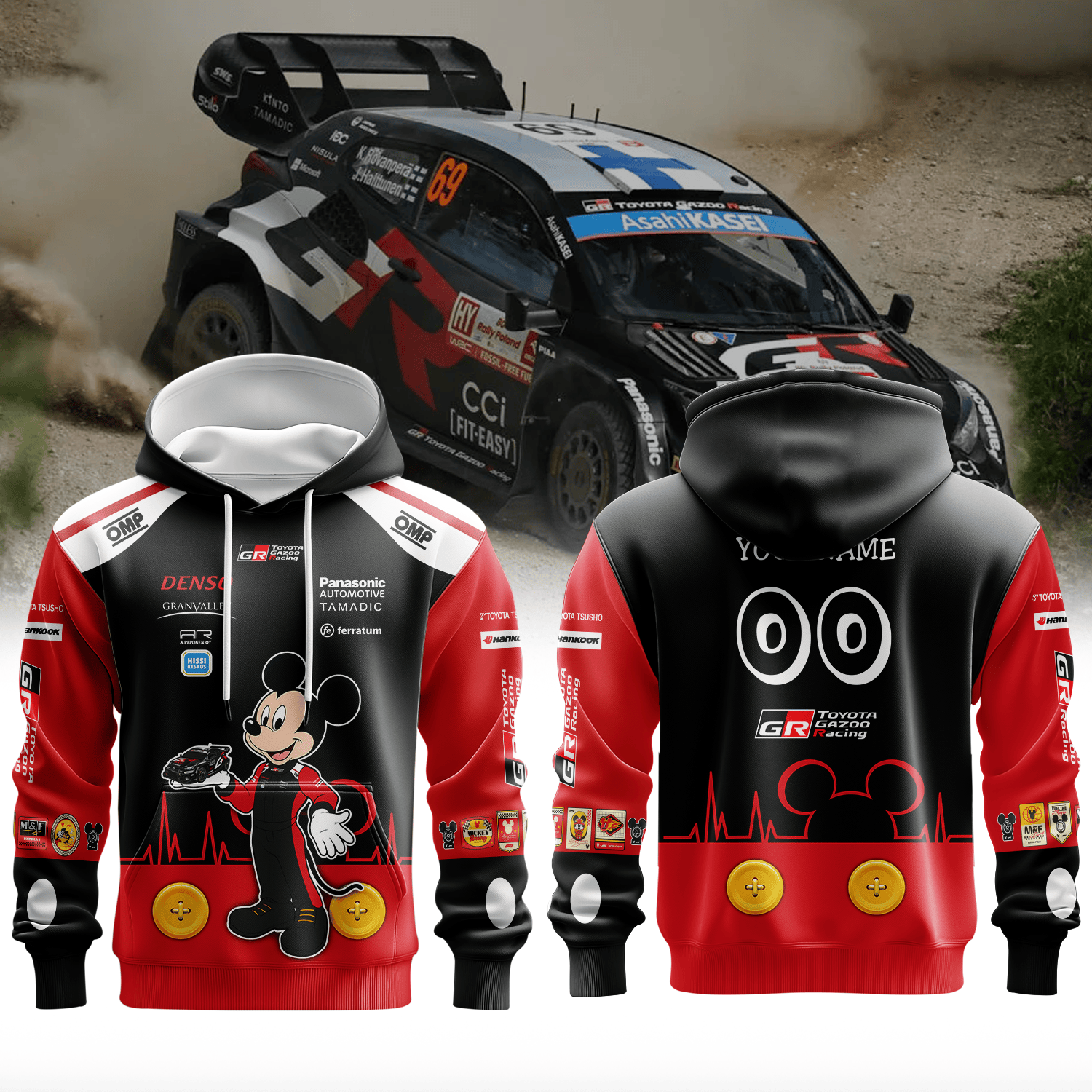 TOYOTA GAZOO RACING WORLD RALLY TEAM × Mickey Premium 3D Racing Apparel