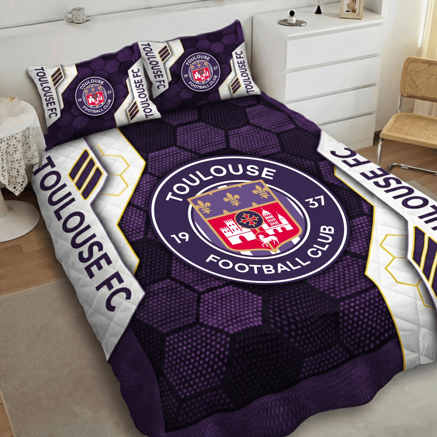 Toulouse FC Inspired Quilt Set