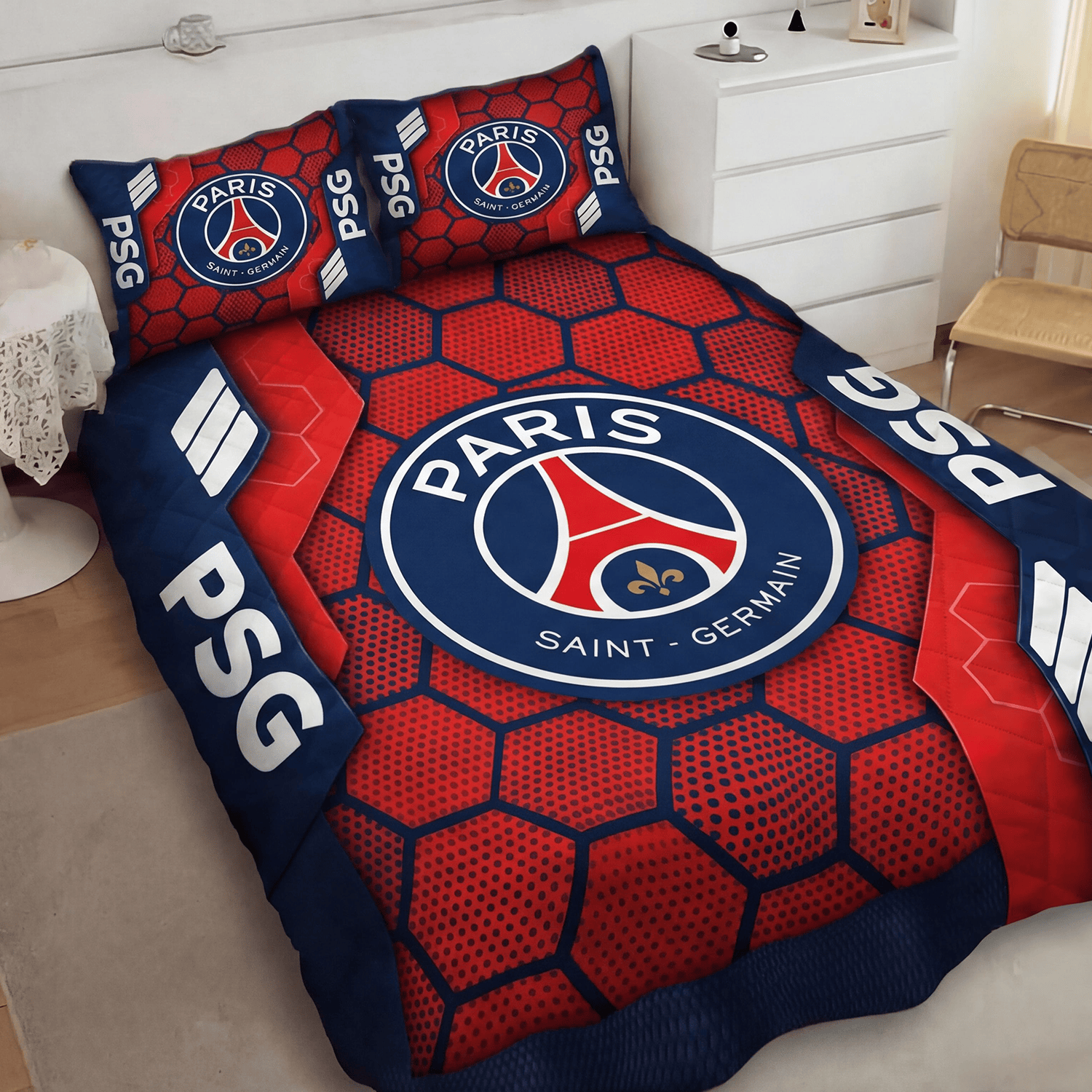 Paris Saint Germain Inspired Quilt Set