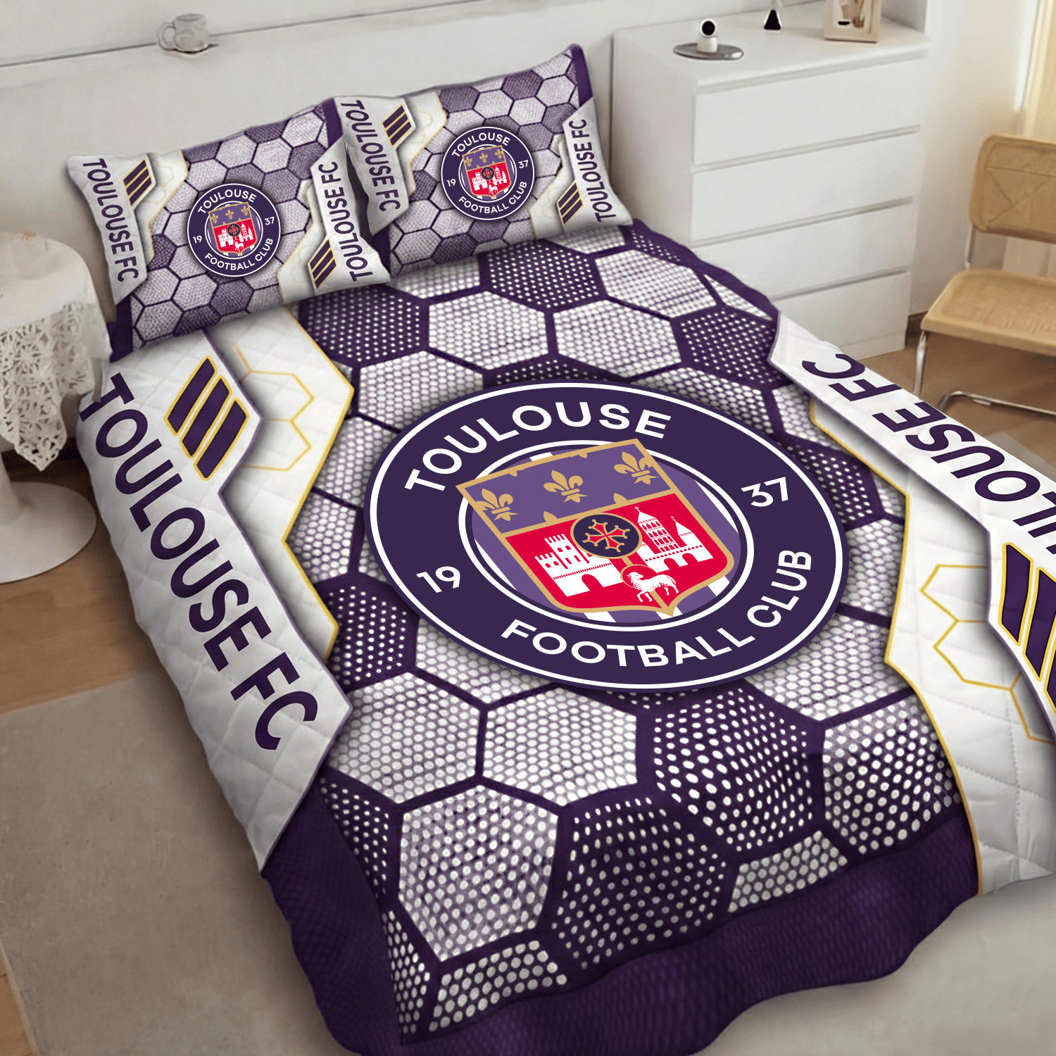 Toulouse FC Inspired Quilt Set