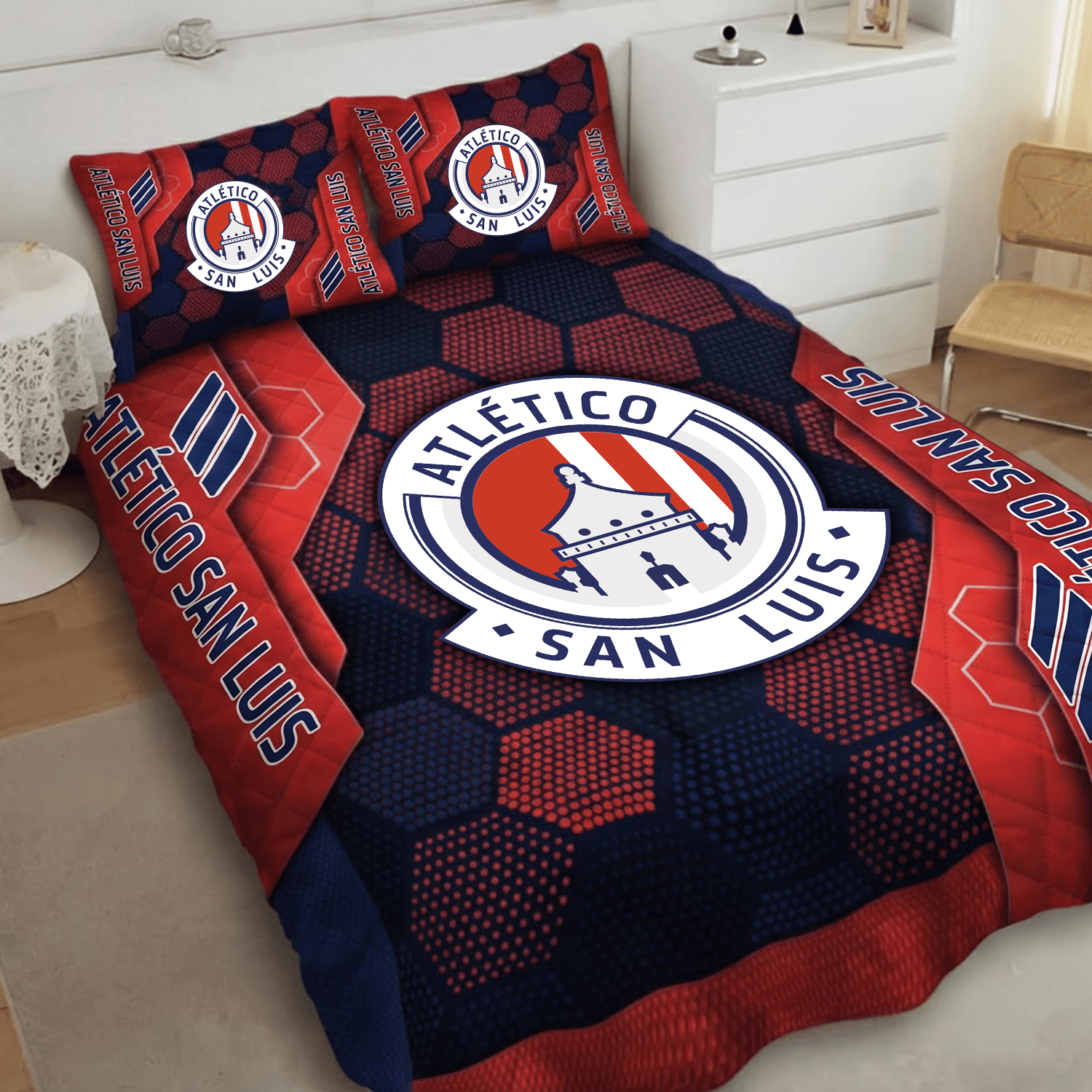 Atlético San Luis Inspired Full Bedding Set