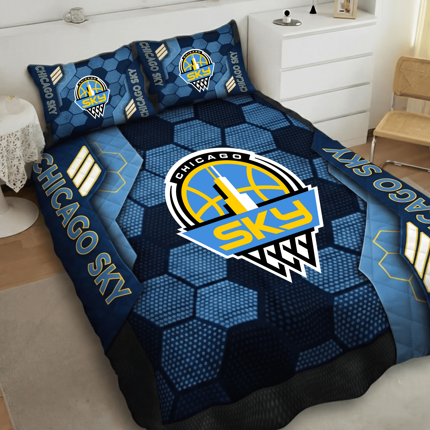 Chicago Sky Inspired Quilt Set