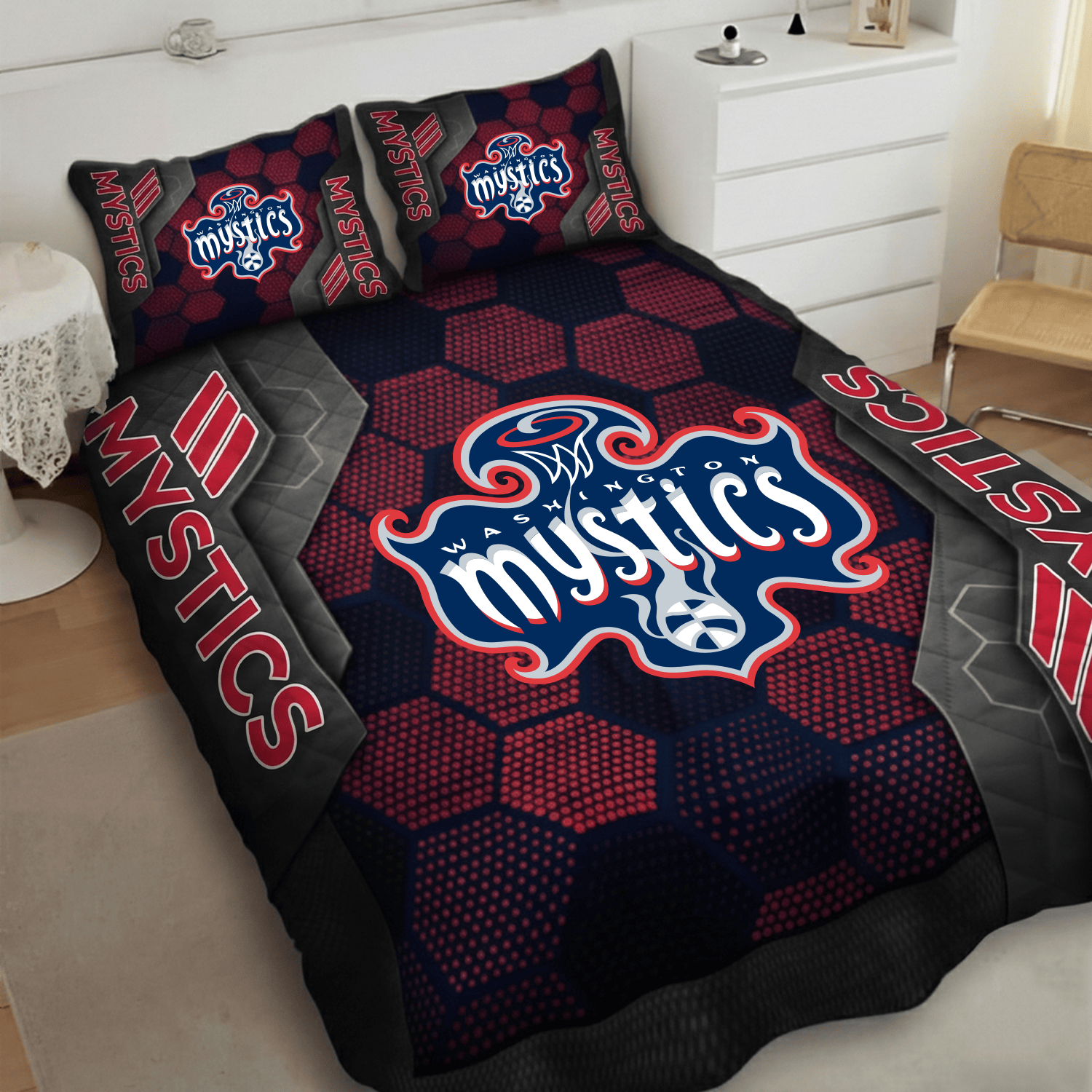 Washington Mystics Inspired Quilt Set