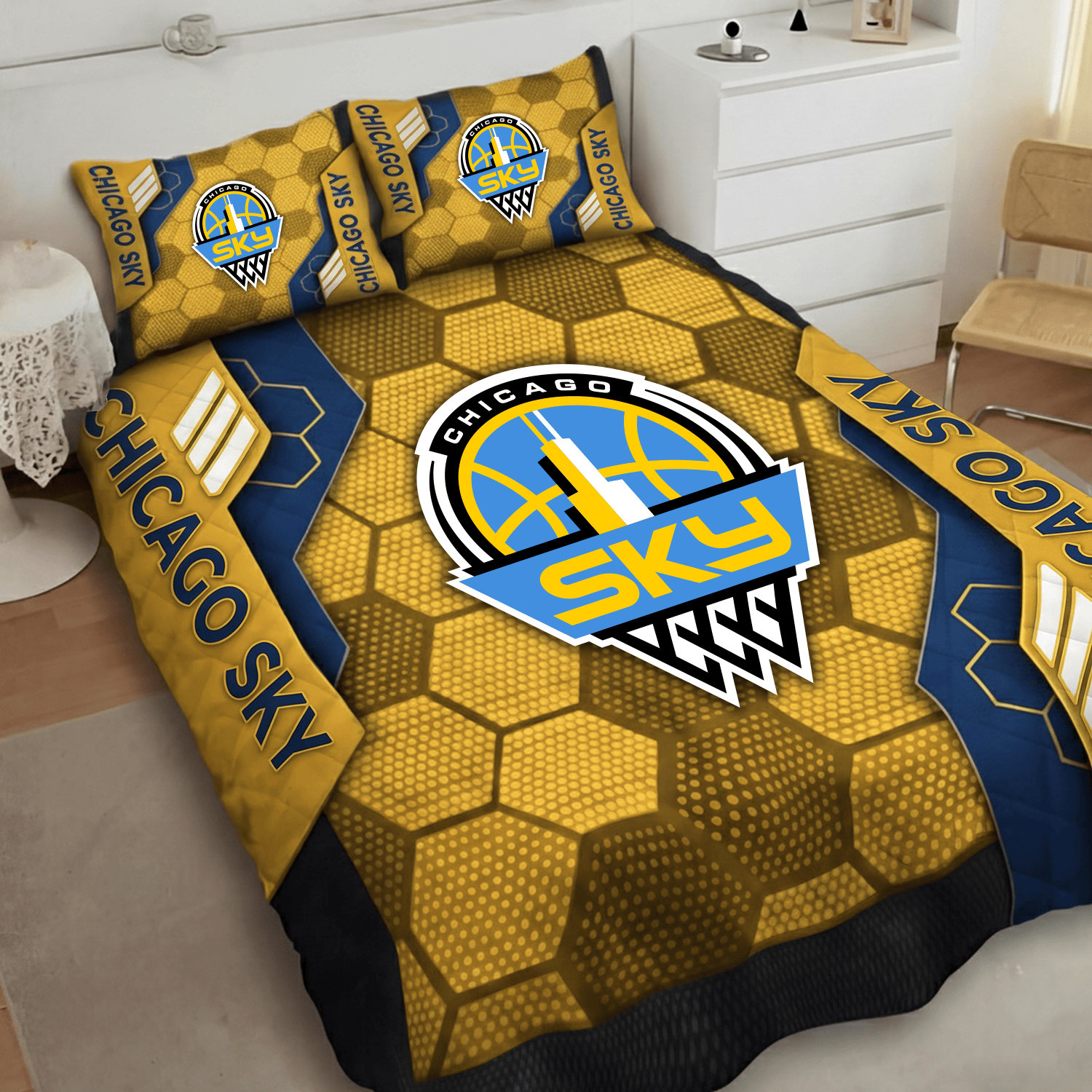 Chicago Sky Inspired Quilt Set