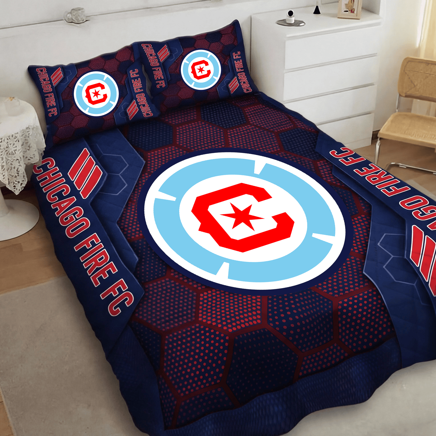 Chicago Fire FC Inspired Quilt Set