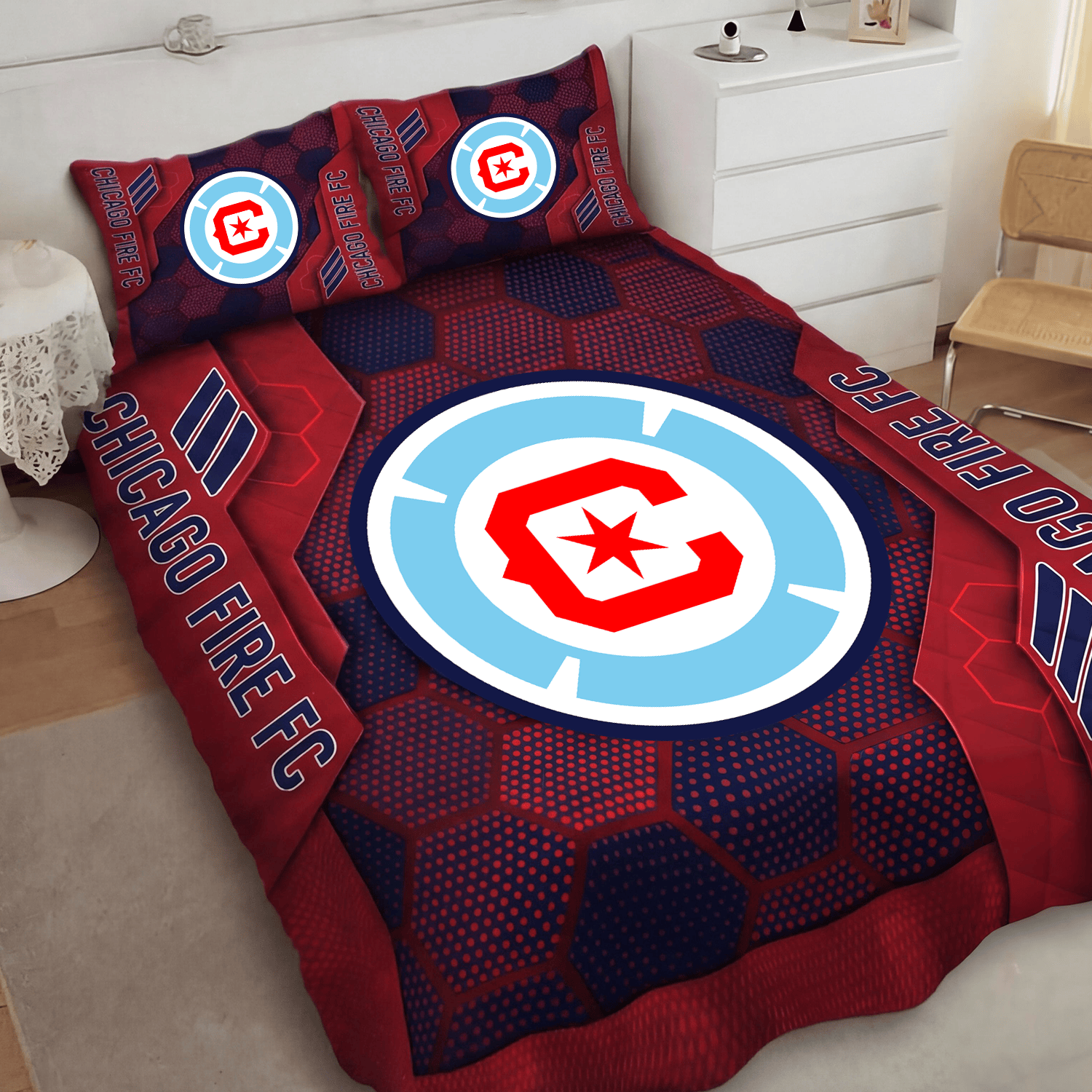 Chicago Fire FC Inspired Quilt Set