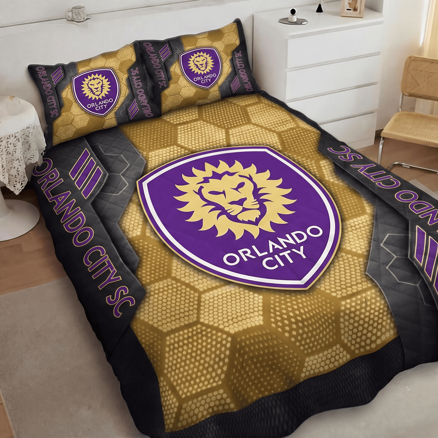Orlando City SC Inspired Quilt Set