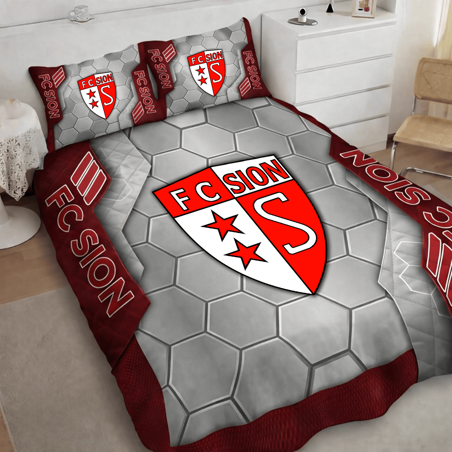FC Sion Inspired Full Bedding Set