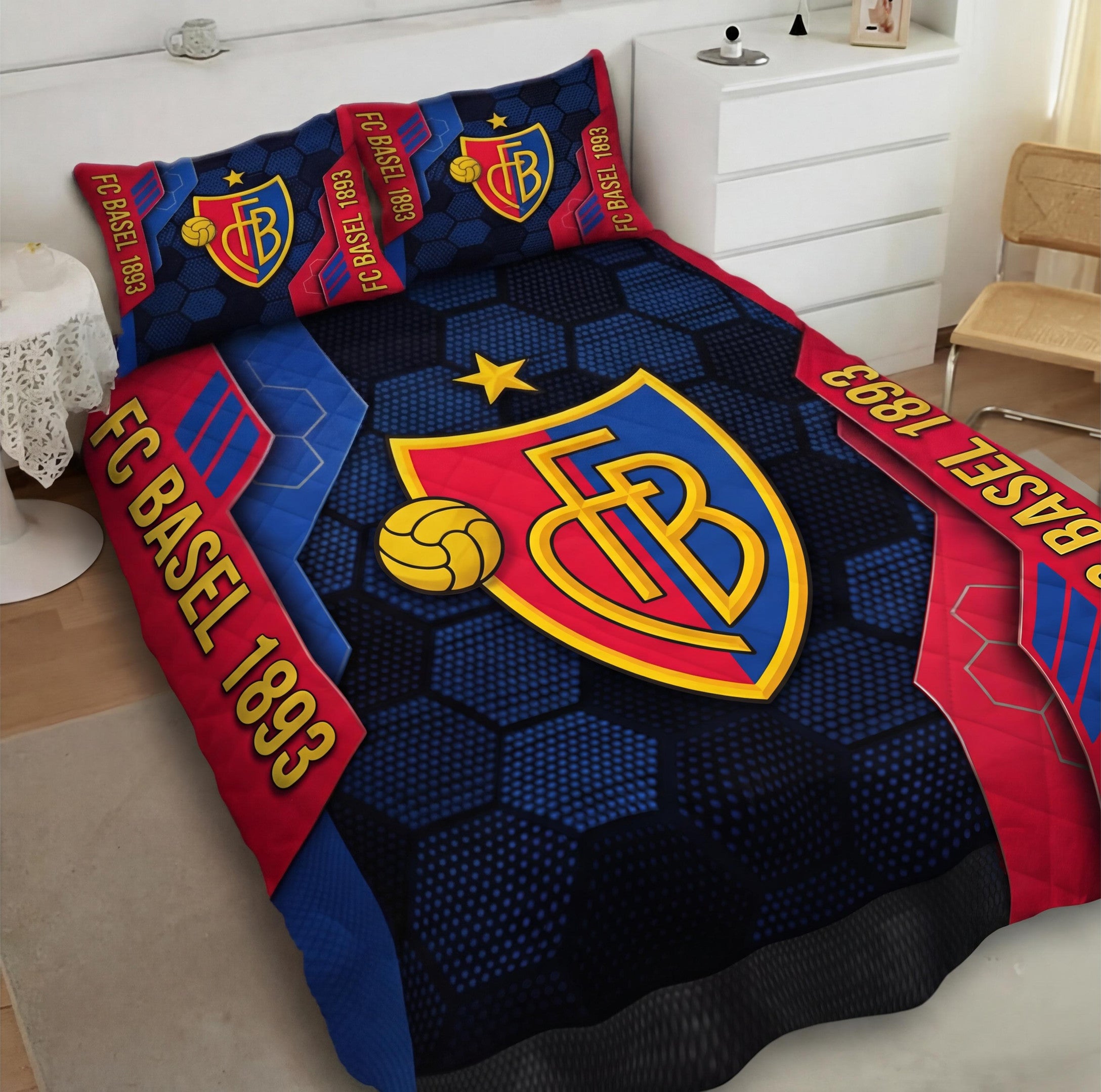 FC Basel 1893 Inspired Full Bedding Set