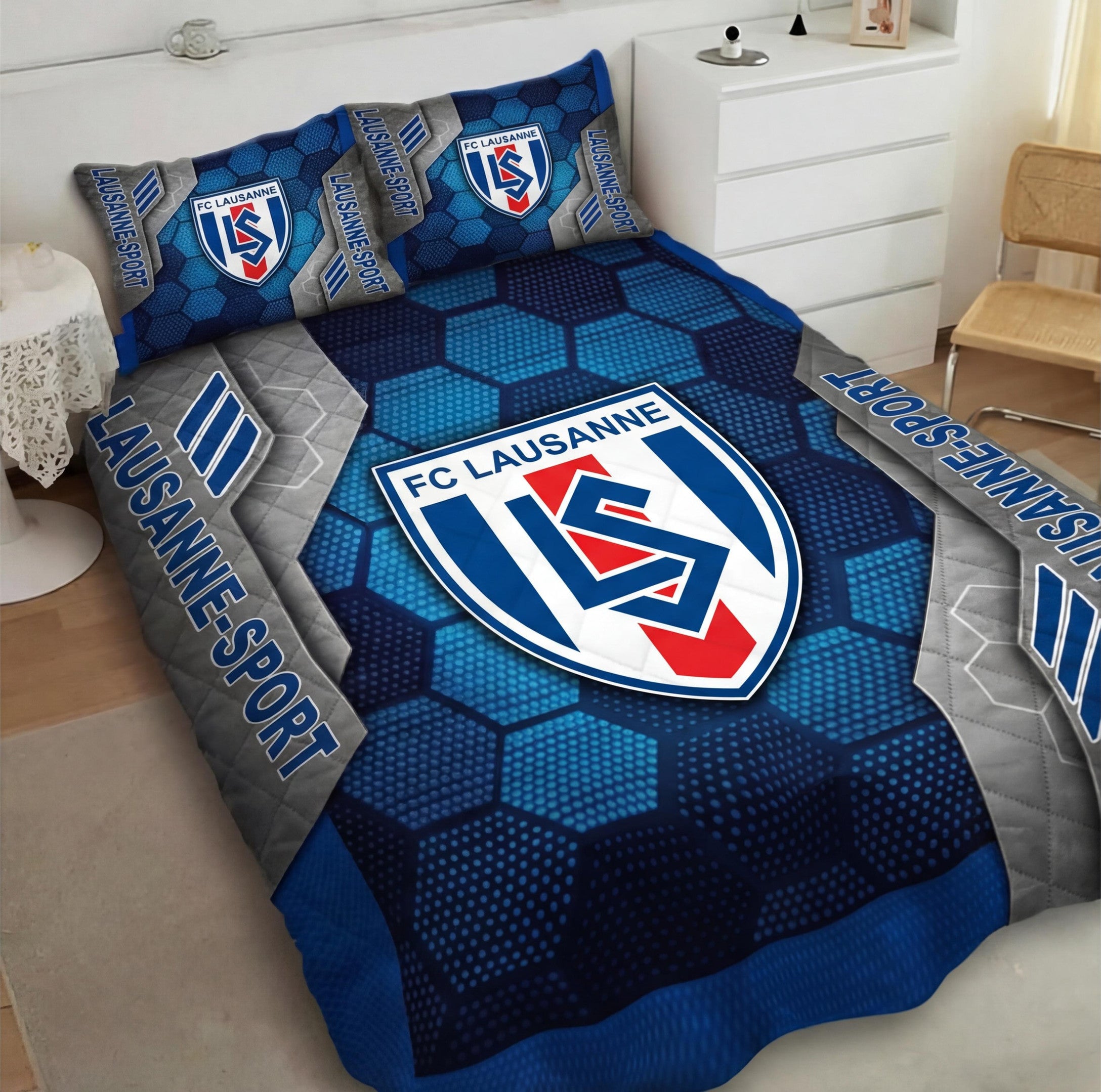 FC Lausanne Sport Inspired Full Bedding Set