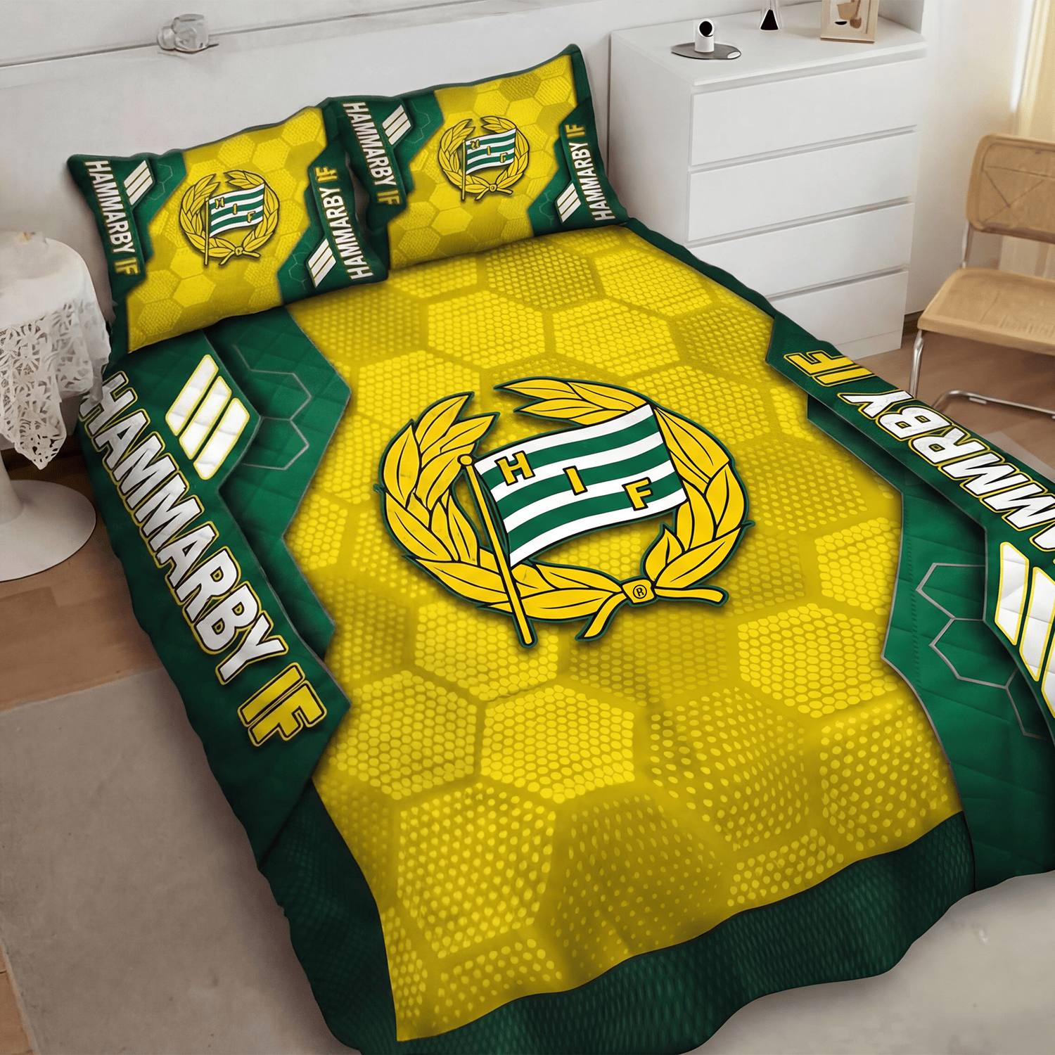 Hammarby IF Inspired Full Bedding Set