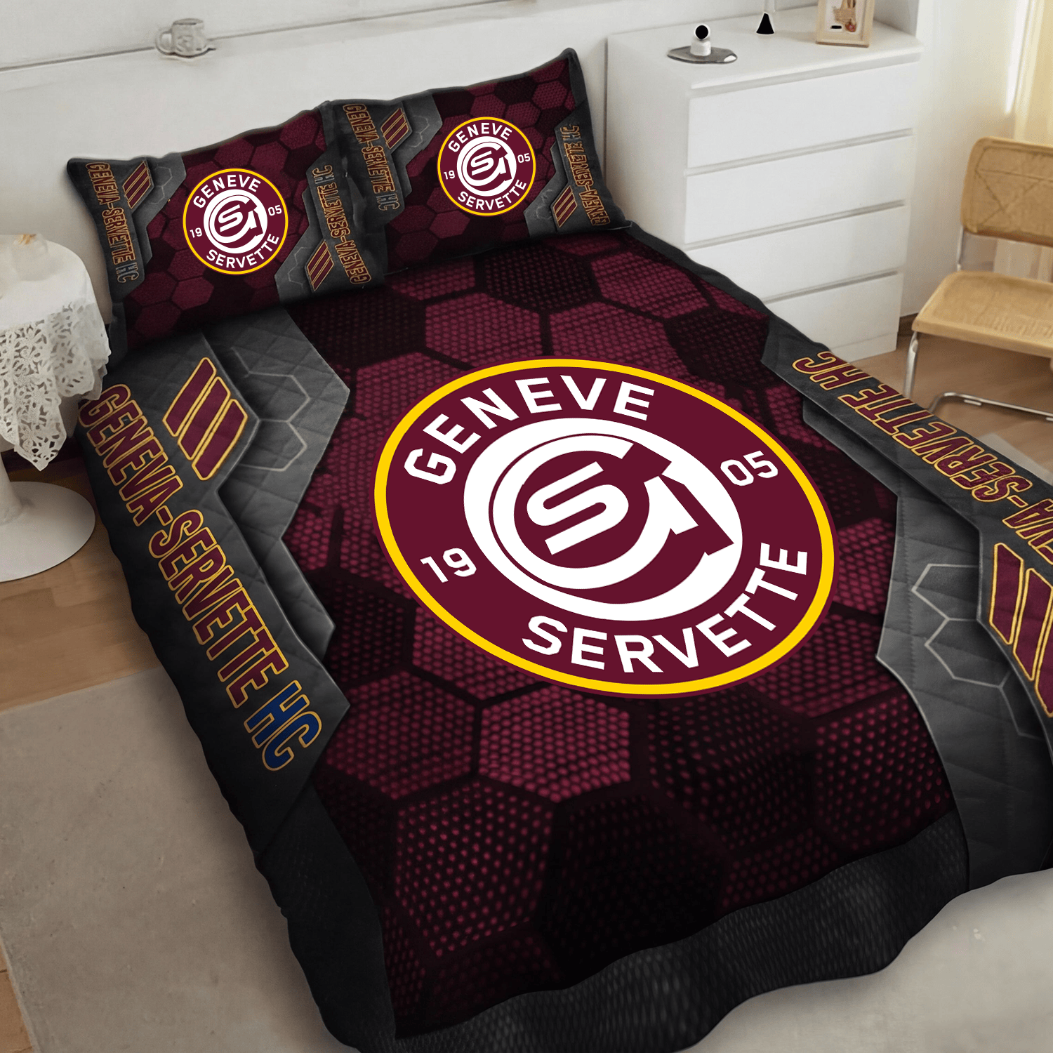 Genève Servette HC Inspired Full Bedding Set
