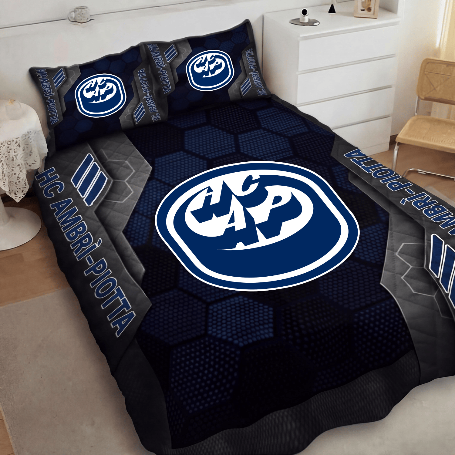 HC Ambrì Piotta Inspired Full Bedding Set