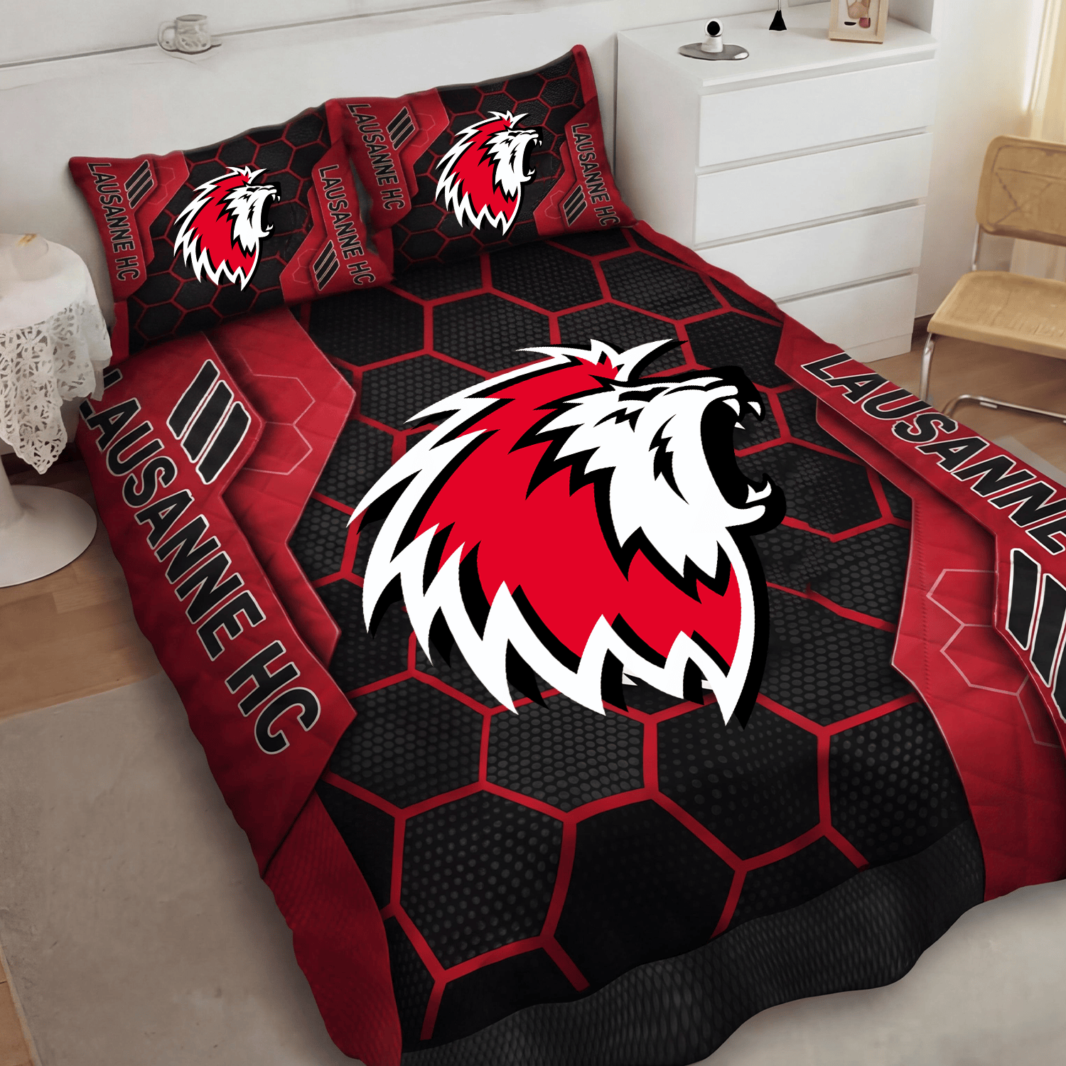 Lausanne HC Inspired Full Bedding Set